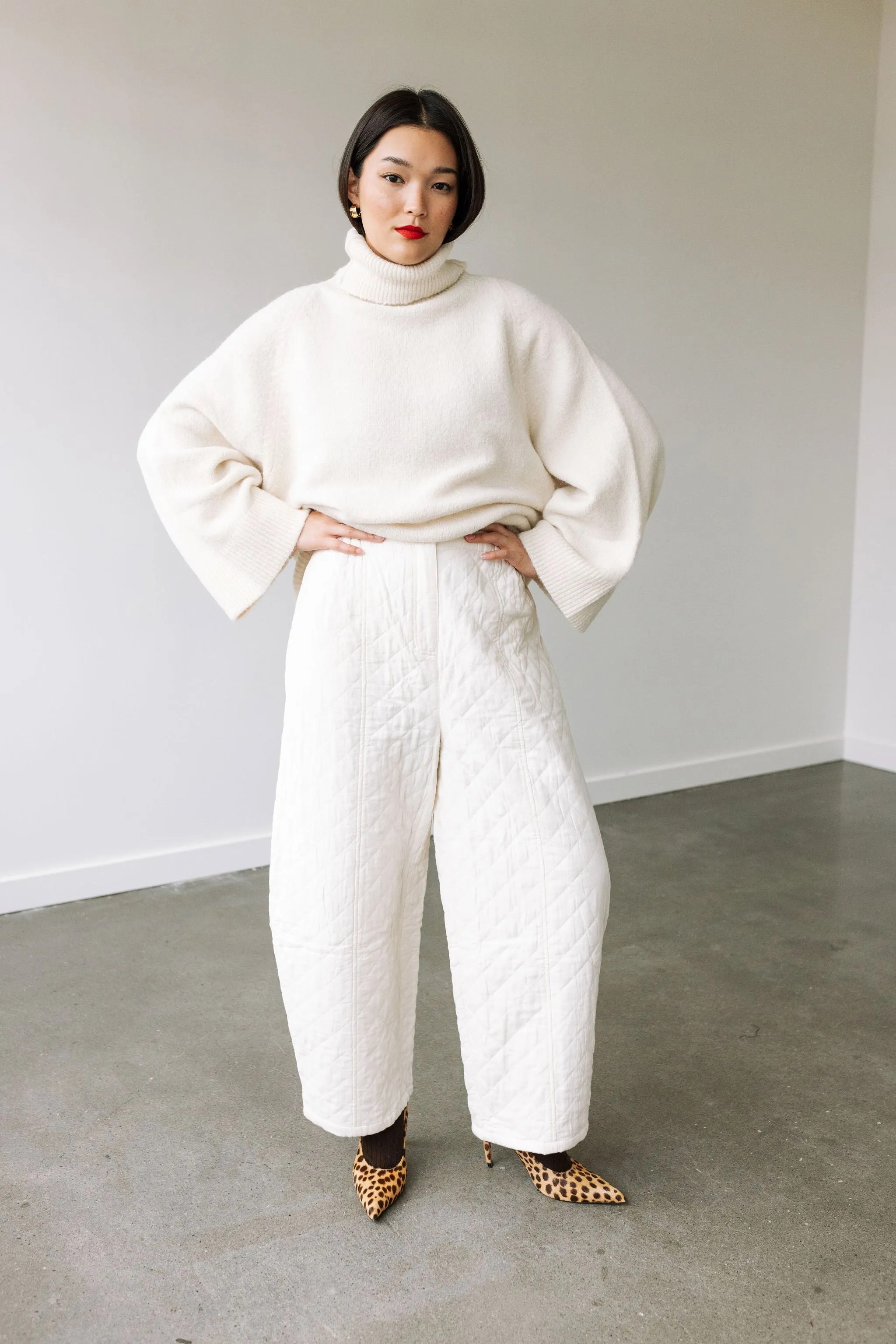 Alpaca and Wool Blend Sweater (Ecru)