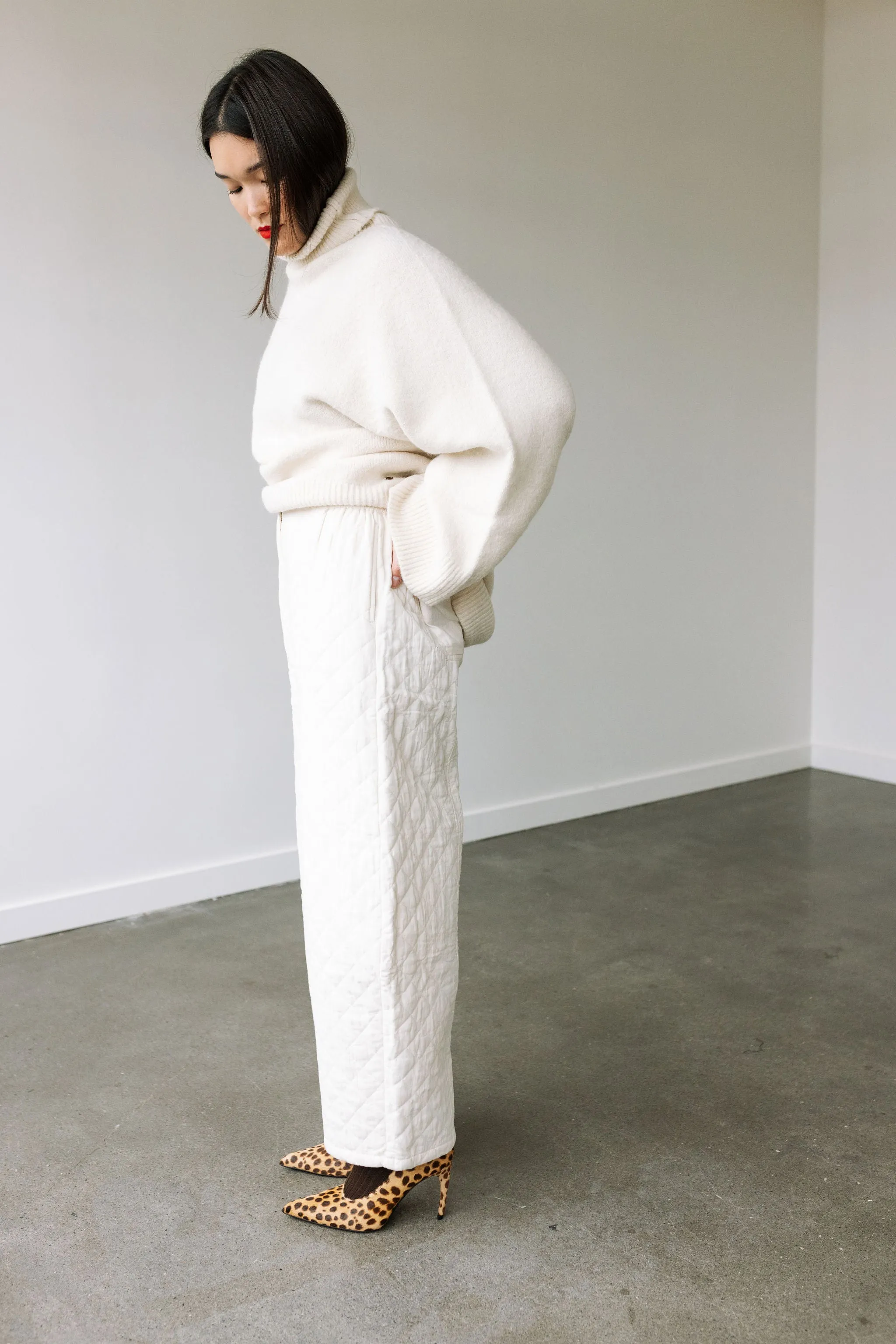 Alpaca and Wool Blend Sweater (Ecru)