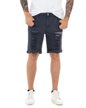 Bermuda Pantaloncino Uomo Corto RottureBlu Cinque Tasche Slim GIOSAL-PC1894A
