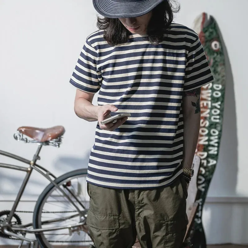Breton Striped Short Sleeved T-shirt - Retro French Sailor Tee Shirts