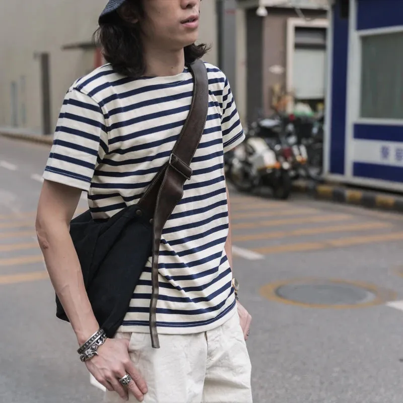 Breton Striped Short Sleeved T-shirt - Retro French Sailor Tee Shirts