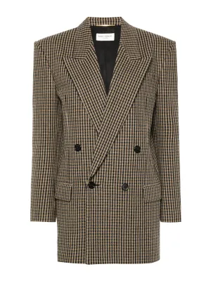 Checked Wool Blazer