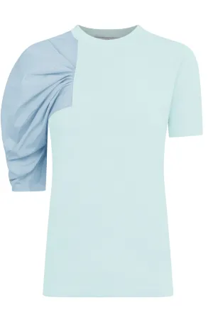 CHIARA PUFF SLEEVE T-SHIRT OCEAN MINT