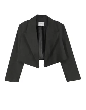 Cropped Blazer - Herringbone