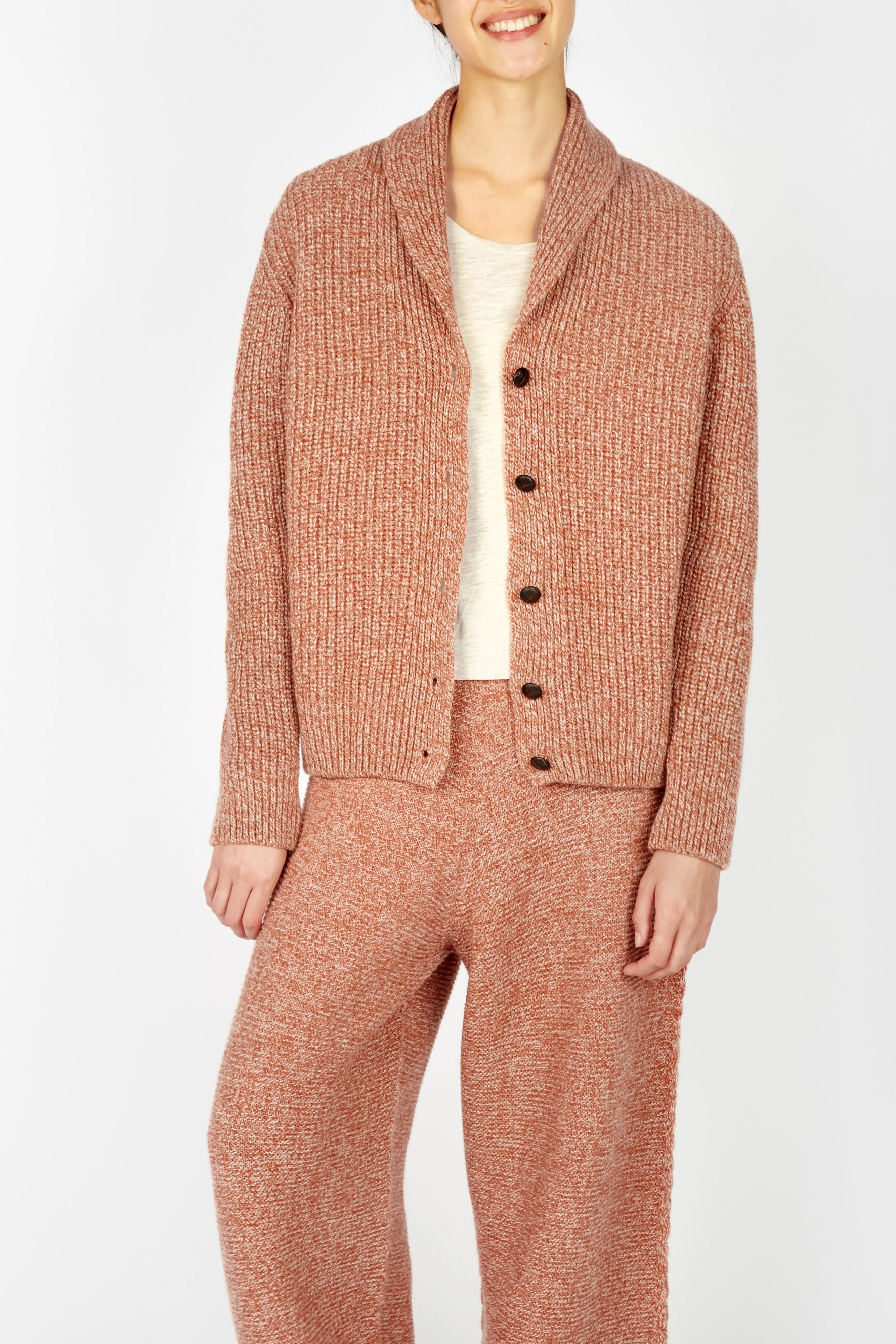 Irish - Robin Shawl Cardigan - Cedar Marl