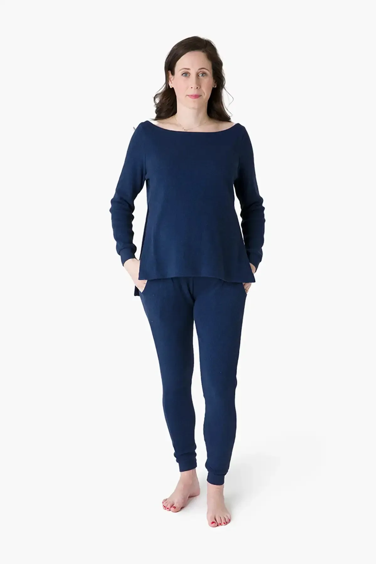 Organic Lounge Set_Navy Heather