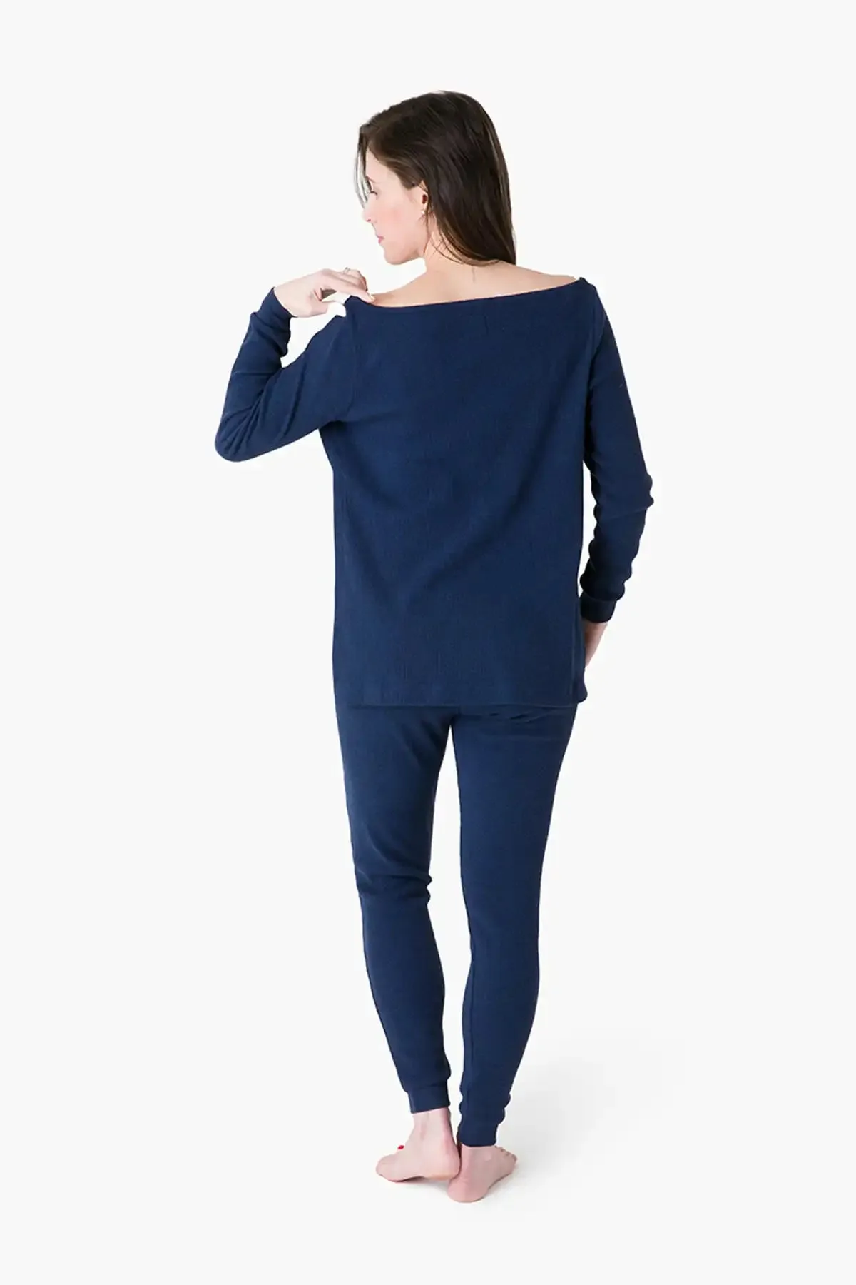 Organic Lounge Set_Navy Heather