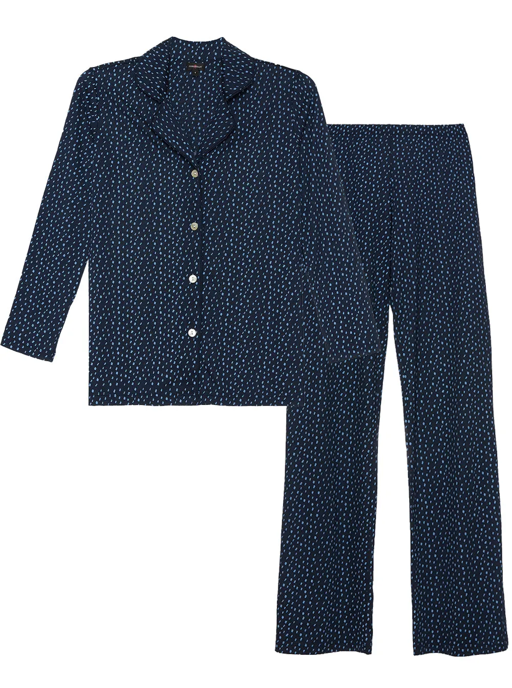 Printed Long Sleeve Top & Pant Pajama Set