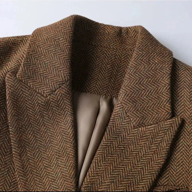 Vintage Woolen Belted Jacket