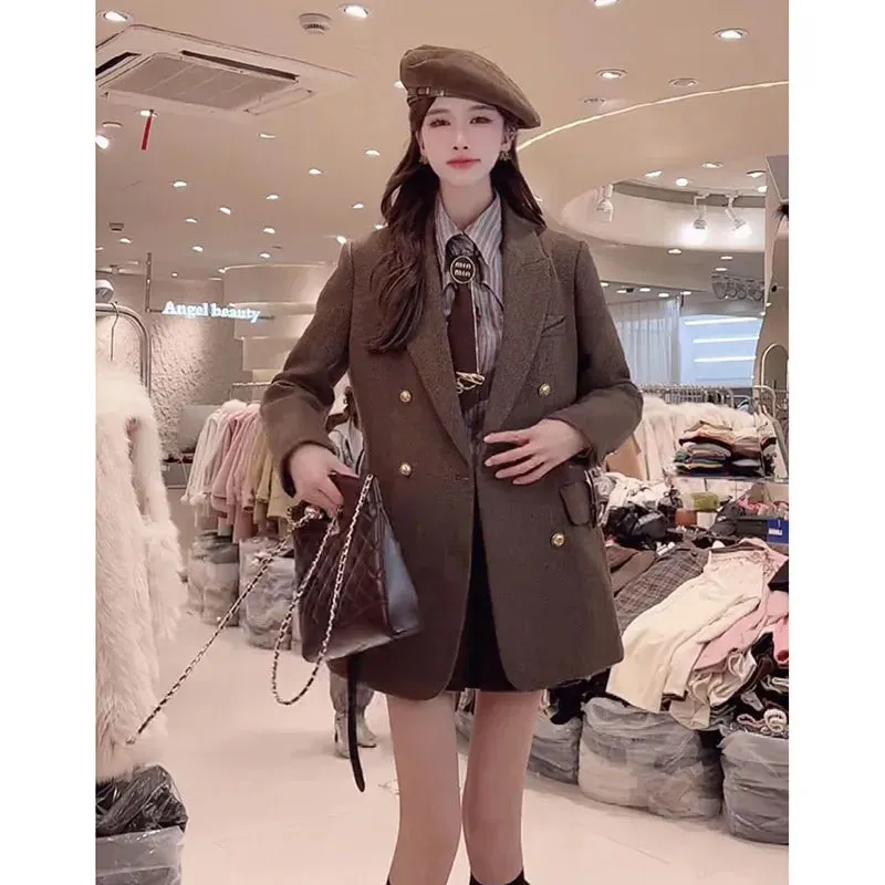 Vintage Woolen Belted Jacket