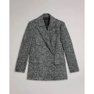 Women Wmo-Robinet-Oversized Double Breasted Blazer Coat - Black